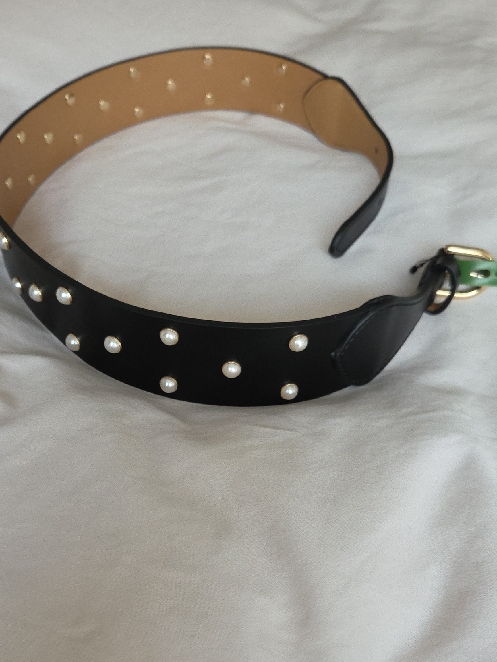 Kate Spade Elegant Black and Pearl Women's Belt.  Small--26"